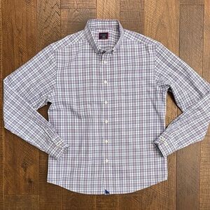 UNTUCKit  Wrinkle Free Men's Long Sleeve Button-Up Gingham Plaid Shirt